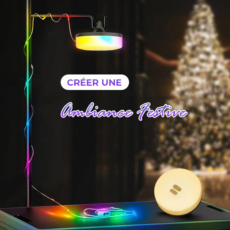 Guirlande lumineuse escamotable portative imperméable extérieure