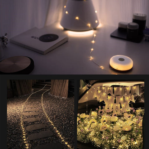 Guirlande lumineuse escamotable portative imperméable extérieure