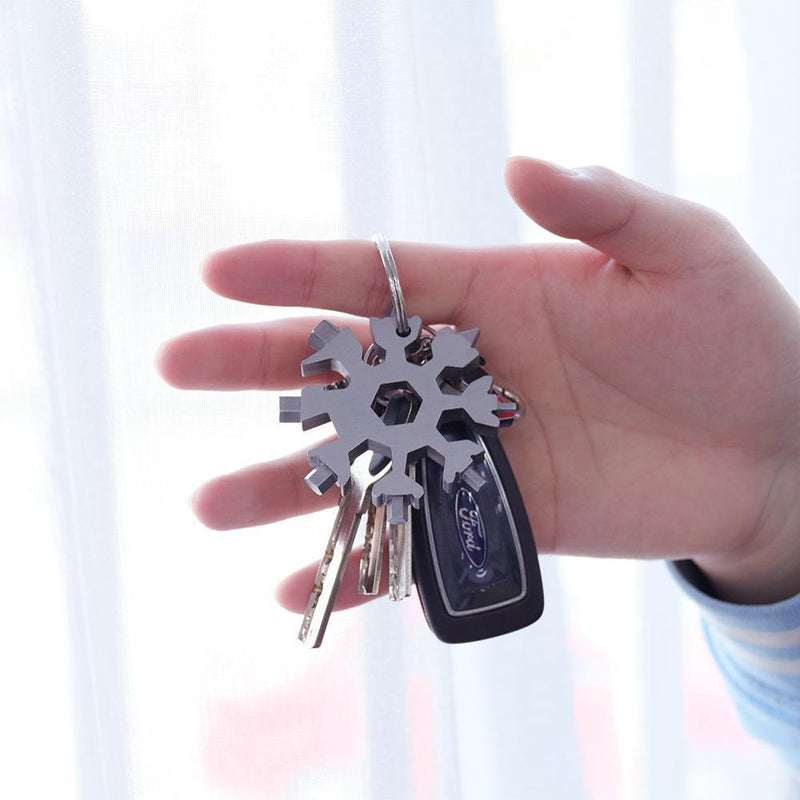 Bequee Outil multifonction flocons de neige en acier inoxydable 18 in 1