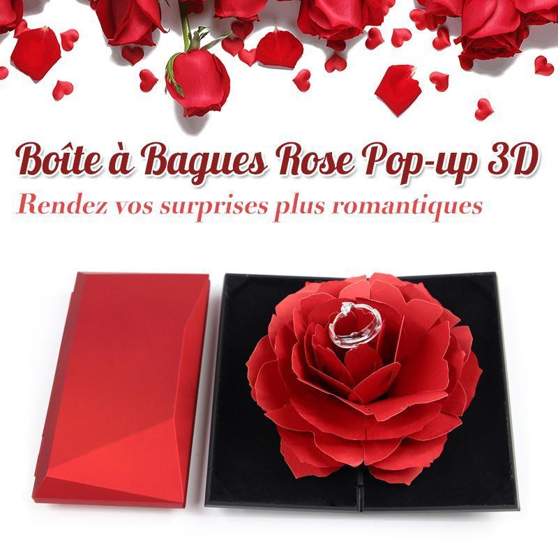 Plusgenial™ Boîte à Bagues Rose Pop-up 3D
