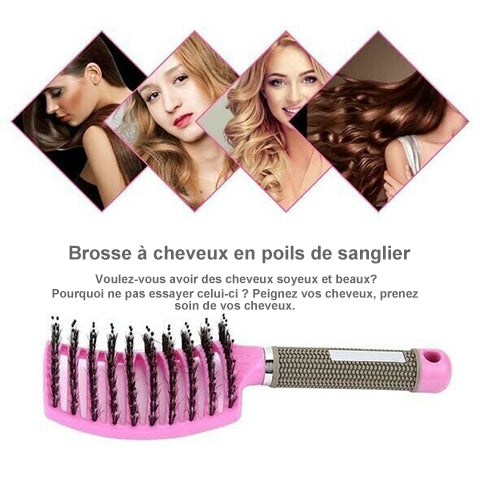 Brosse à cheveux démêlante en poils de nylon
