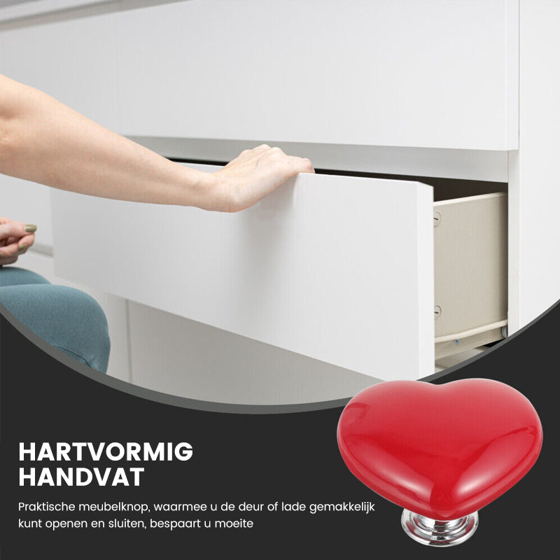 Hartvormige toiletknop