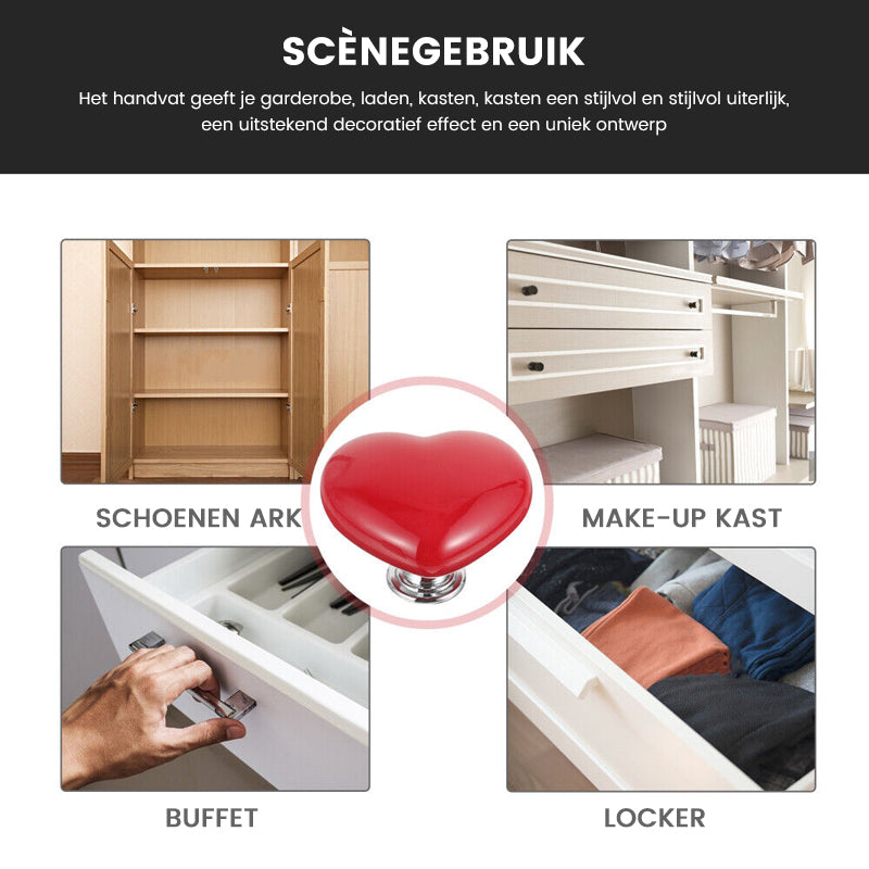 Hartvormige toiletknop