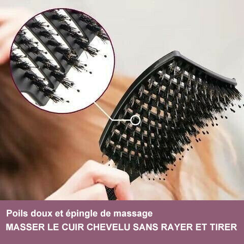 Brosse à cheveux démêlante en poils de nylon