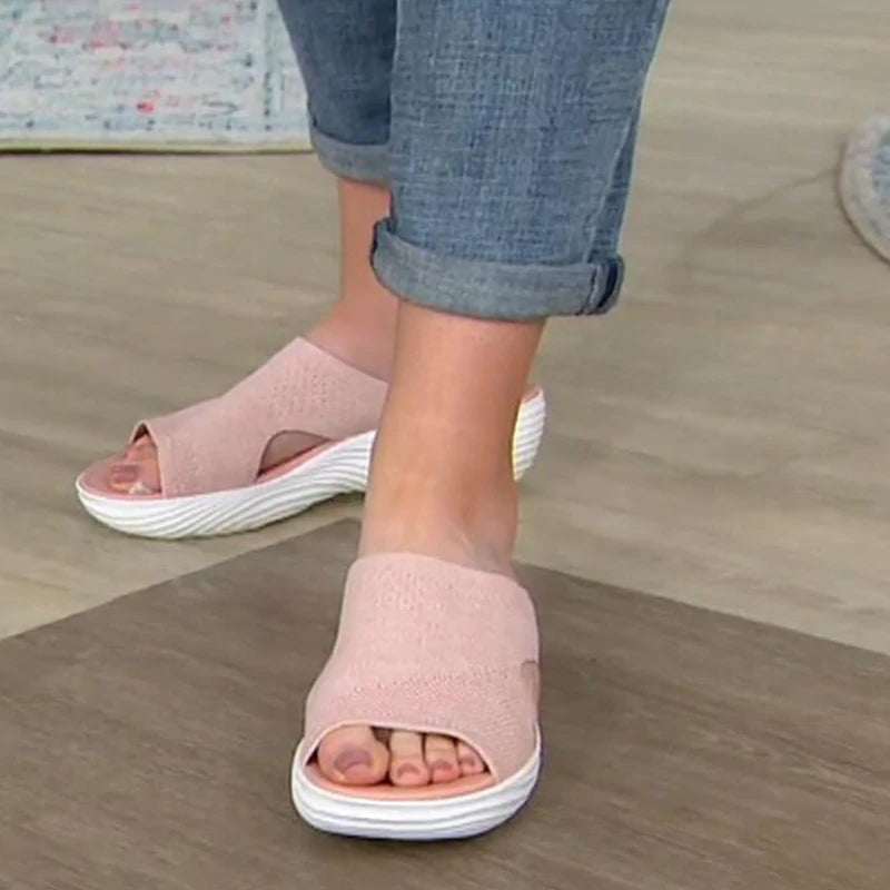 Sandales d'été en maille douce et confortable pour femmes
