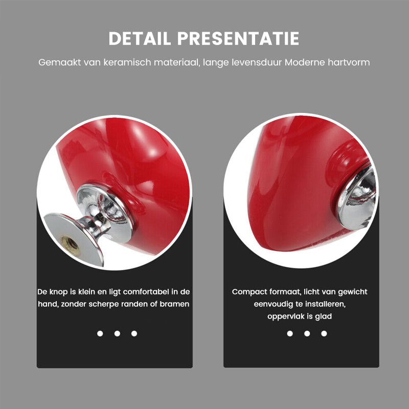 Hartvormige toiletknop