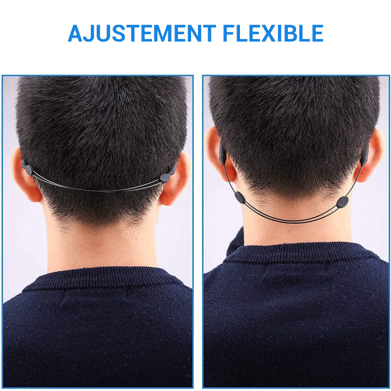 Longe de lunettes antidérapante réglable (2 PCS)