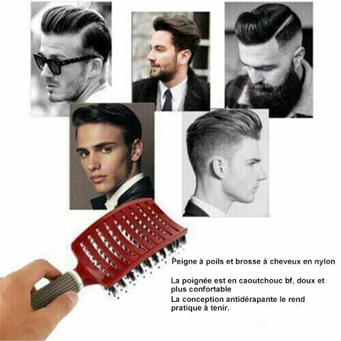 Brosse à cheveux démêlante en poils de nylon