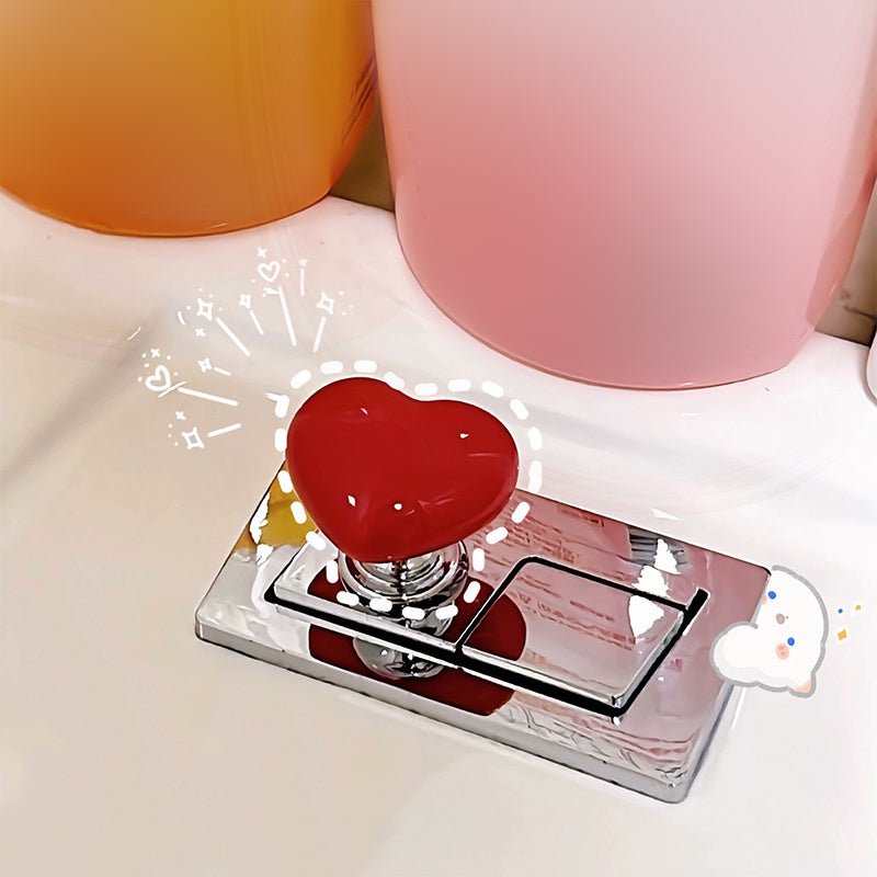 Hartvormige toiletknop