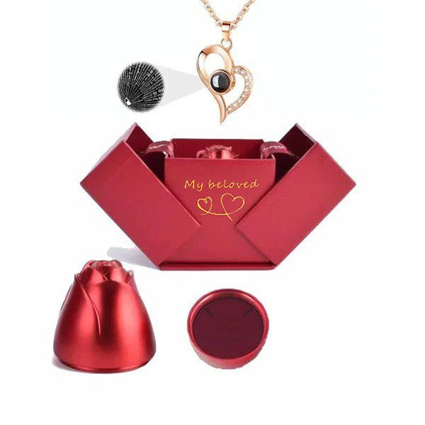 Collier Coeur De Projection D'amour (Je T'aime En 100 Langues)