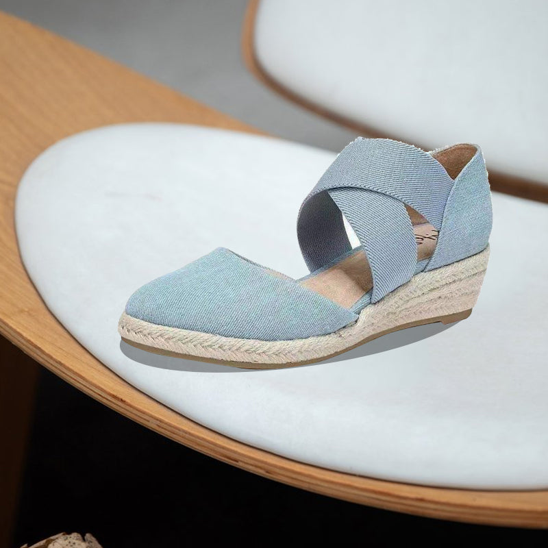 Sandales compensées en corde de chanvre