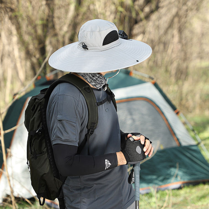 Chapeau de pêche en plein air avec ventilateur de charge solaire et USB