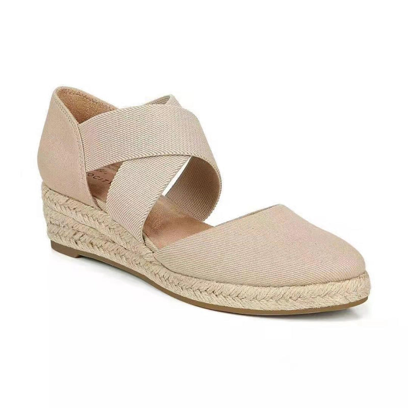 Sandales compensées en corde de chanvre