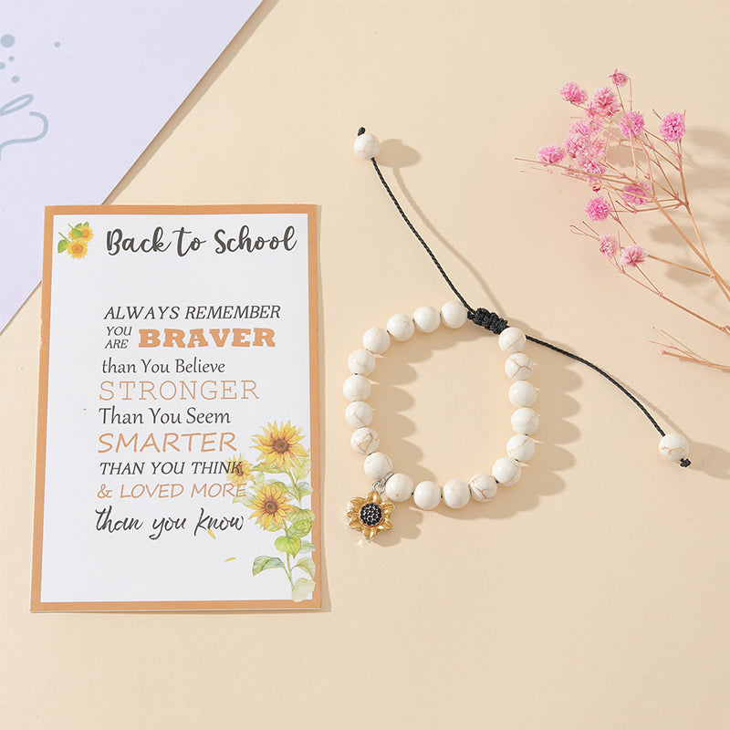 Bracelet Retour à l'école Tournesol