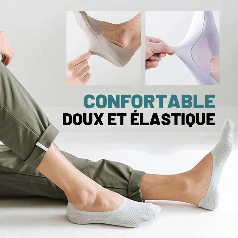 Chaussettes respirantes en soie glacée