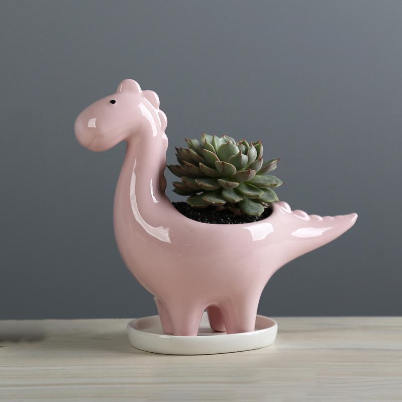 Jardinière de Succulentes Créative en Forme de Dinosaure