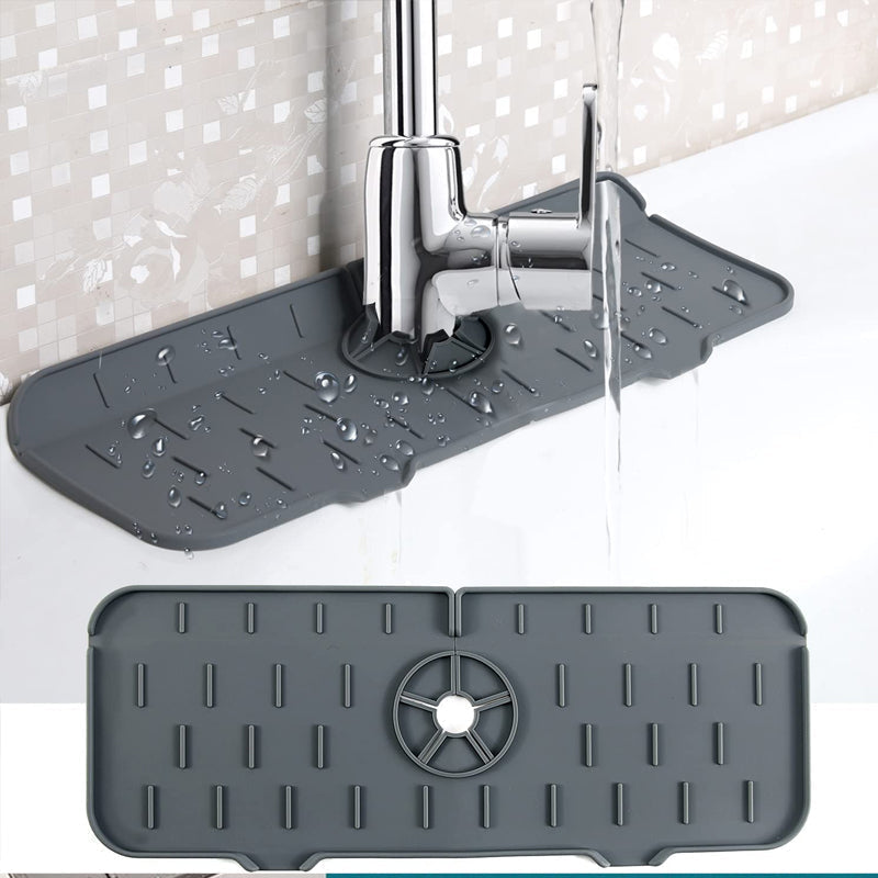 Plateau anti-goutte à poignée de robinet en silicone