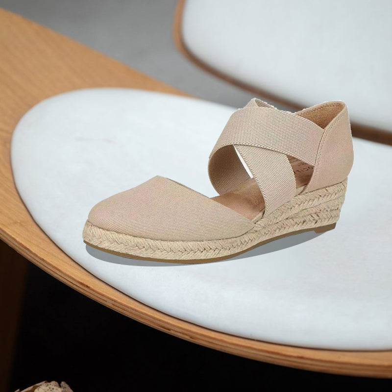 Sandales compensées en corde de chanvre